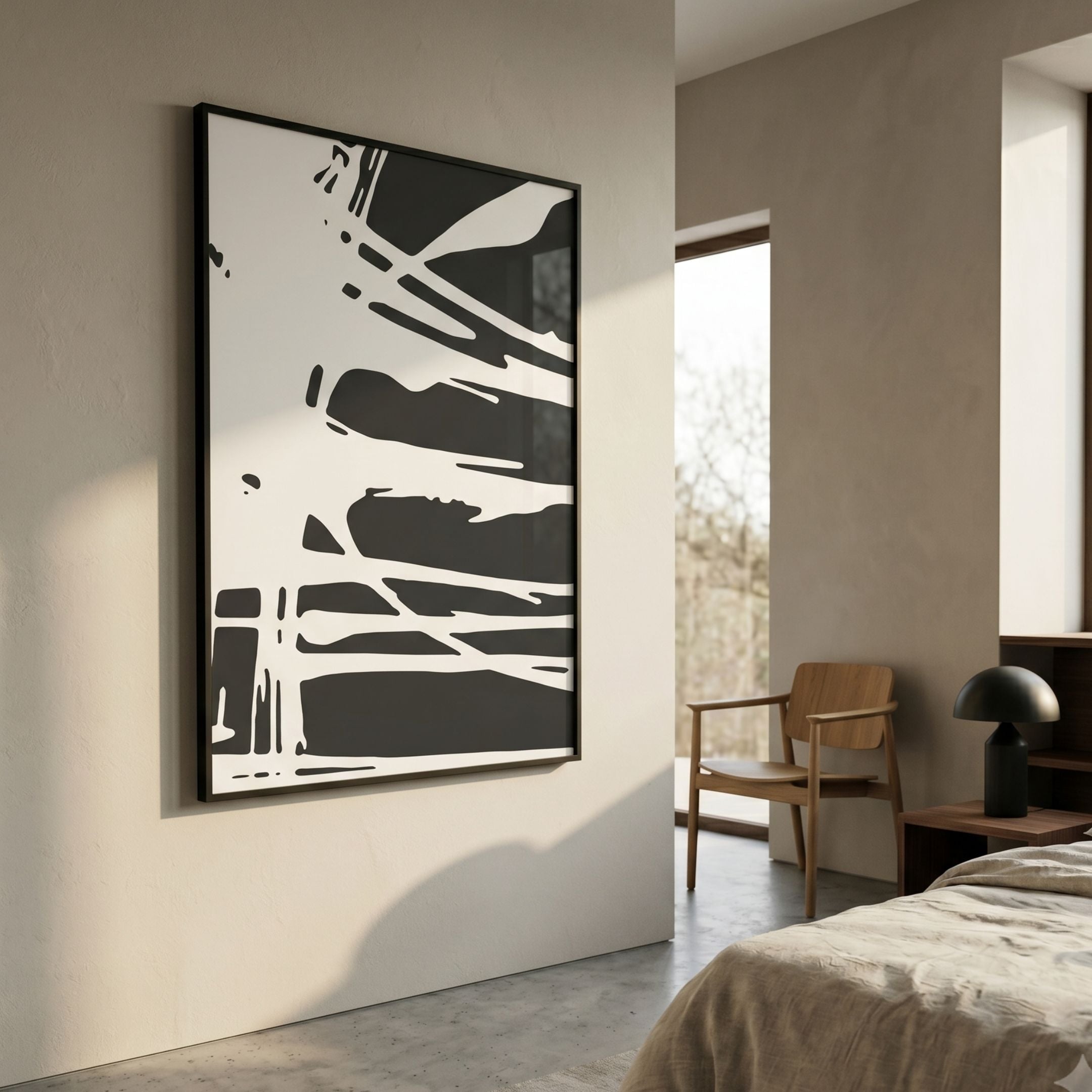 Deralin Charcoal Drift Abstract 3D Carving Wall Art