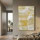 Noyari Temple Silhouette 3D Carving Wall Art by Giant Sculptures, white sandstone temple rooftops on gold panel, mounted in a modern bedroom hallway.