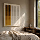 Gradient Burnt Amber & White Stripe Fold Acrylic 3D Wall Art