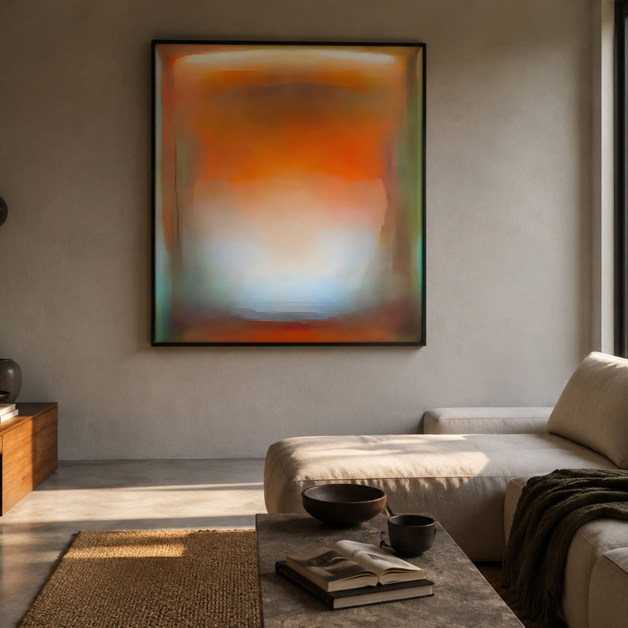 Lumin Glowing Mist Sunset Crystal Porcelain Wall Art