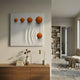Galactica White Wood Relief 3D Wall Art by Giant Sculptures displayed above a wooden console with vase and lamp in a minimalist living space.