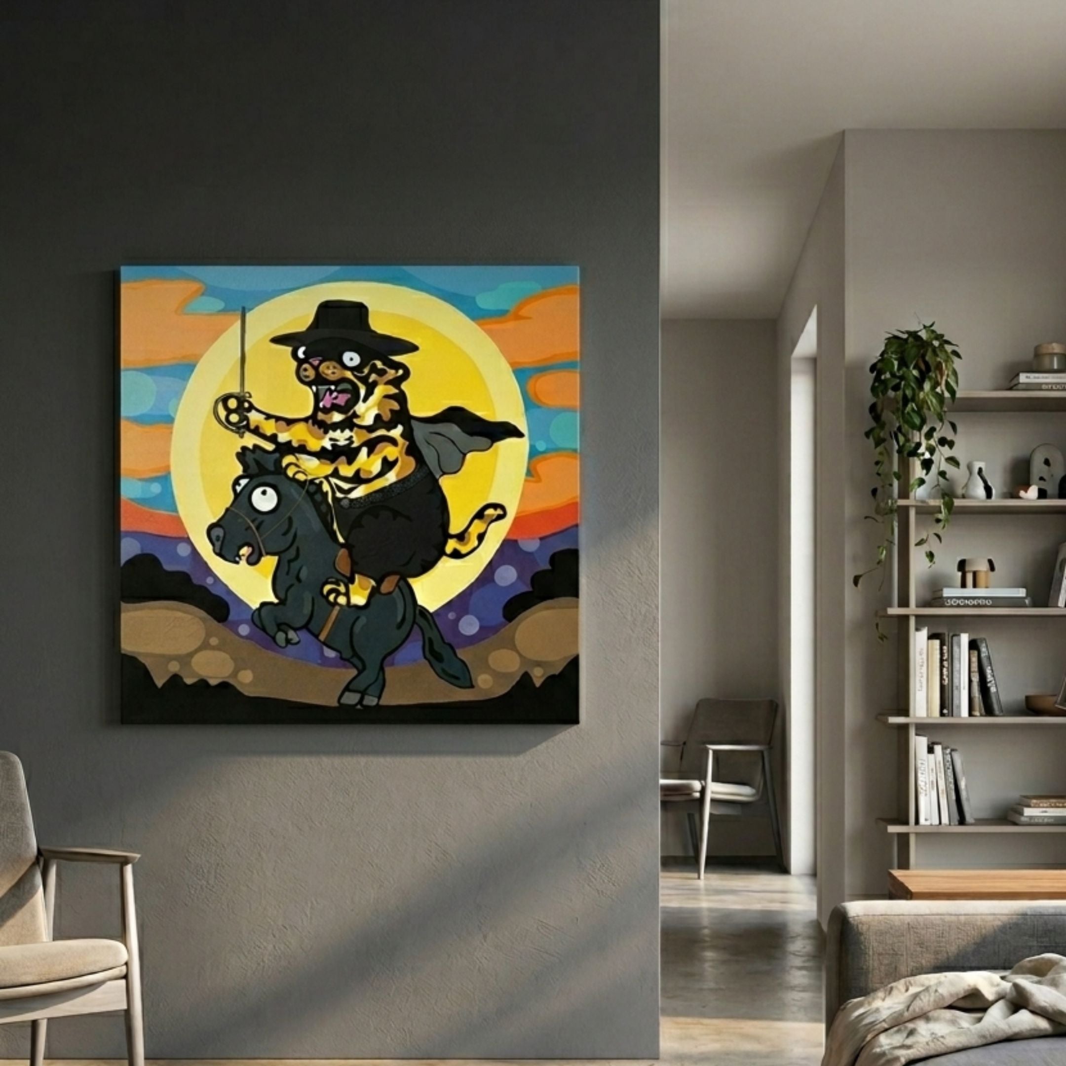 Zorro Pop Art Canvas Painting