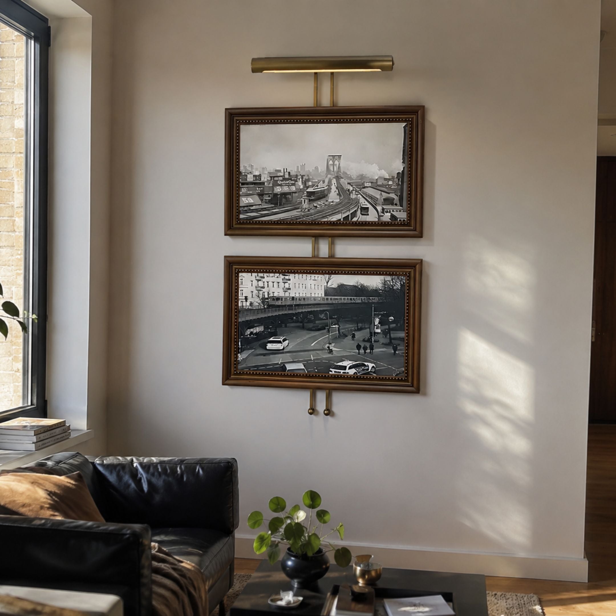 Artisera Urban Vistas Antique Dual Frame Built-In Light Wall Art