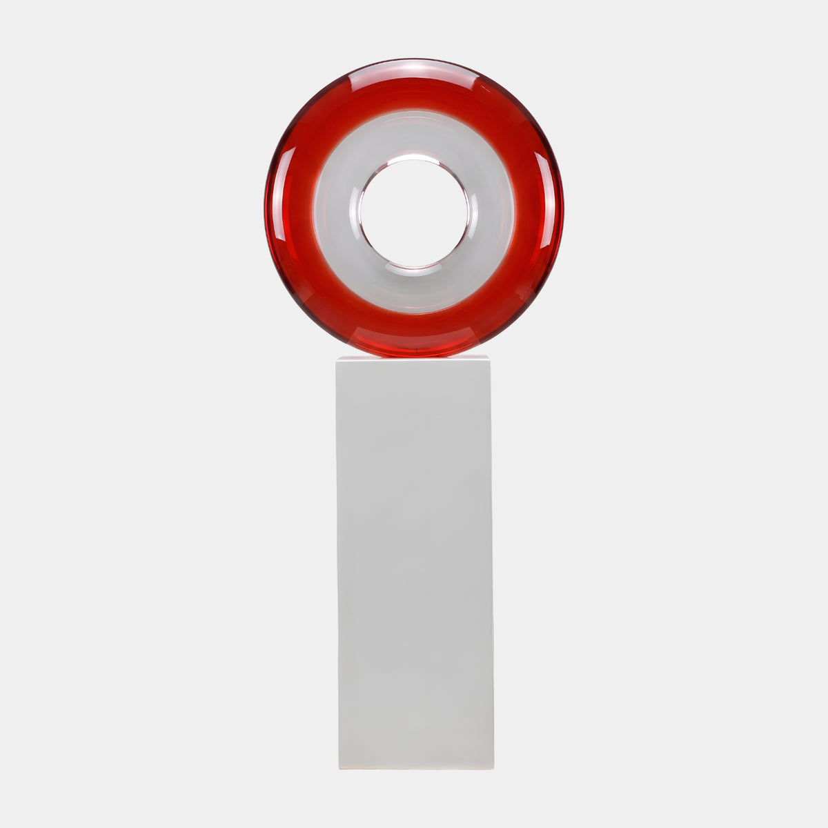 Red & Clear Halo Ring Resin Sculpture - 185cm