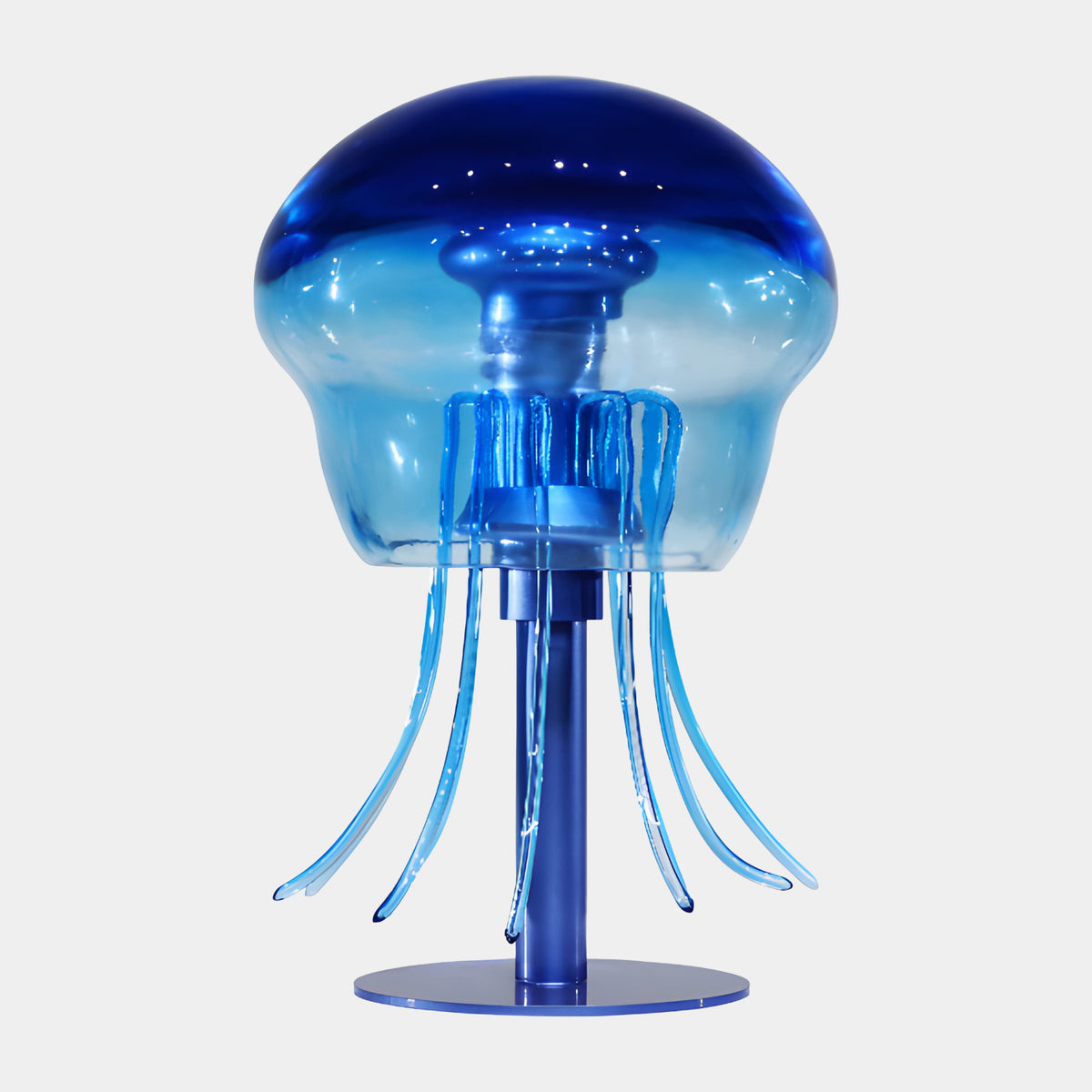 Blue Jellyfish Lamp Resin Sculpture - 50cm
