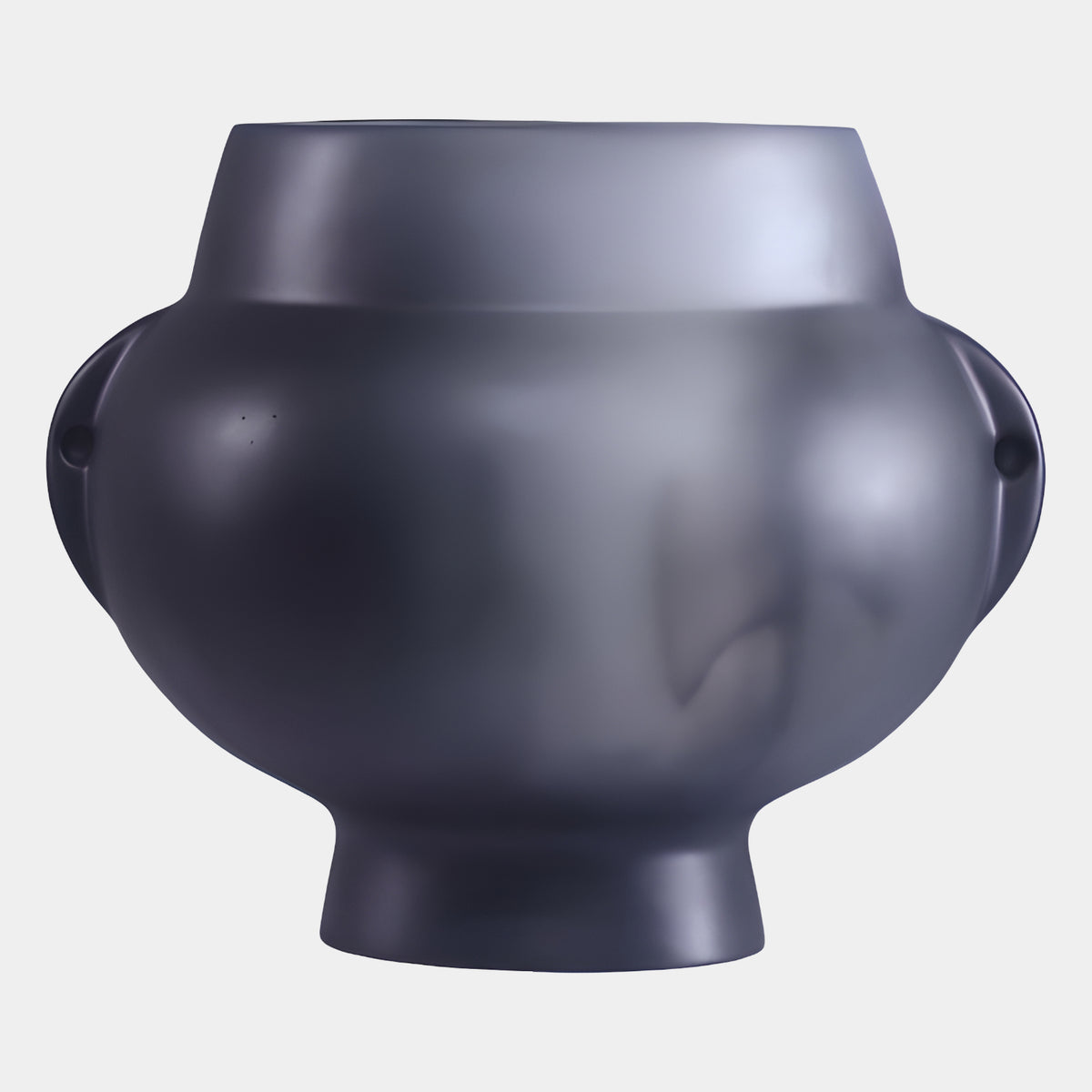 Black Matt Lugged Resin Jar - 33cm