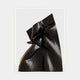 Black Ribbed Drape Acrylic Sculpture with Clear Frame - 73cm