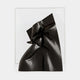 Black Ribbed Drape Acrylic Sculpture with Clear Frame - 73cm