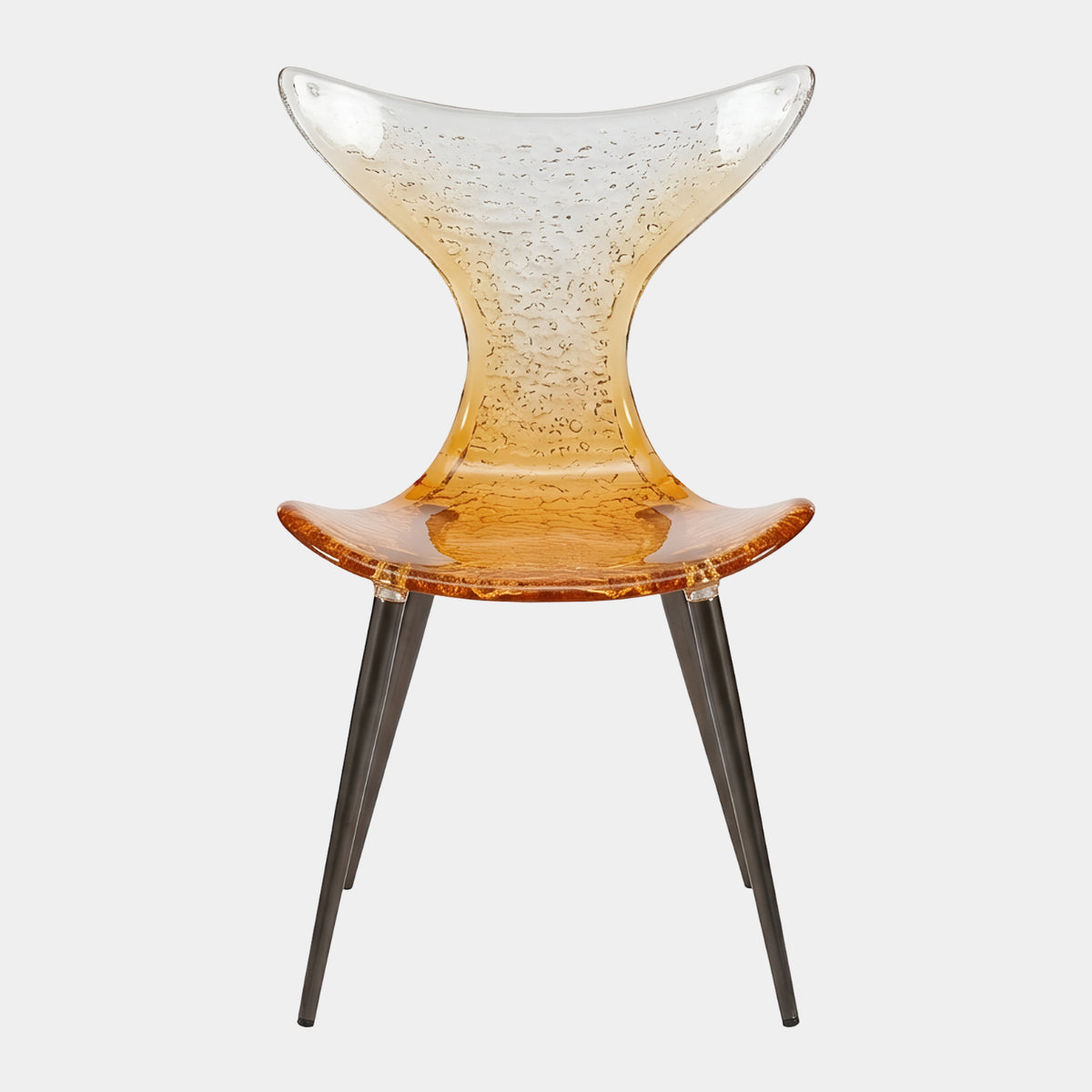 Amber Winged Shell Acrylic Dining Chair - 82cm