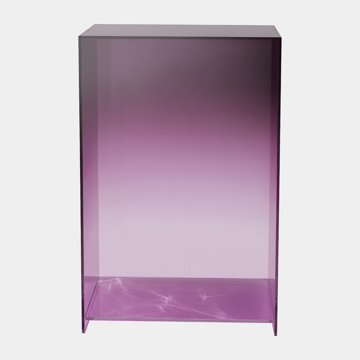 Purple Graded Open Box Acrylic Display Plinth - 110cm