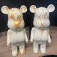 Golden Luster Bear Sculpture - 50cm (Ex-Display)