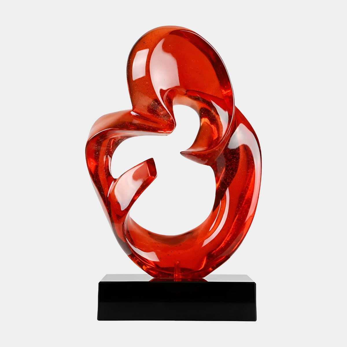 Red Closed Loop Resin Sculpture - 50cm