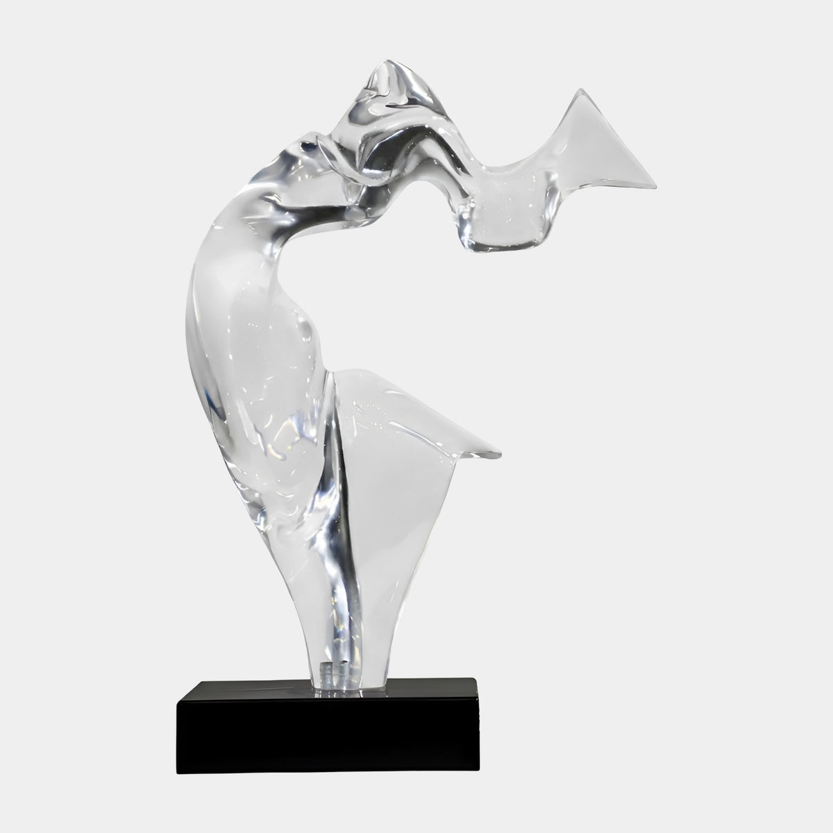Clear Arched Resin Sculpture - 60cm