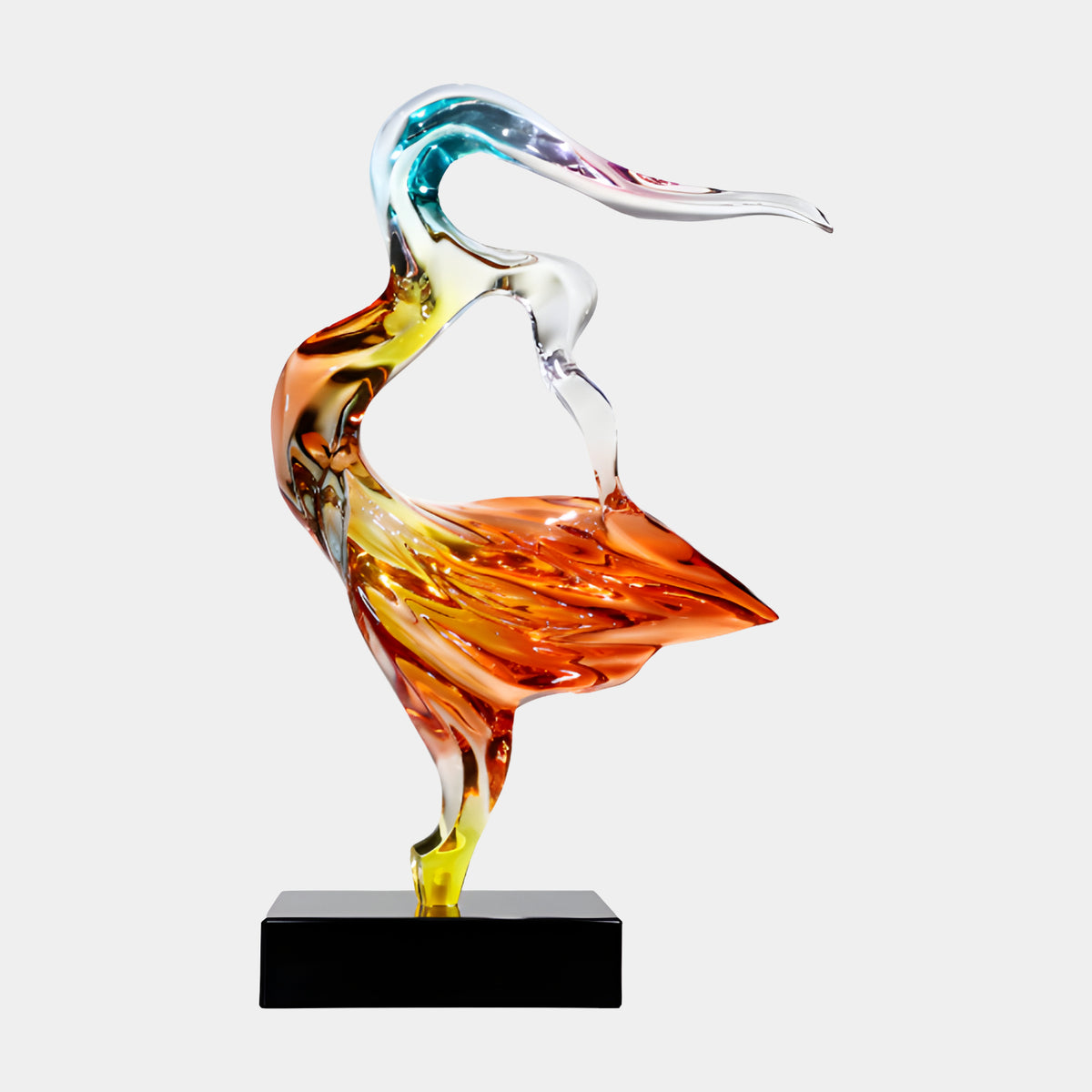 Orange & Red Dancing Figure Resin Sculpture - 69cm