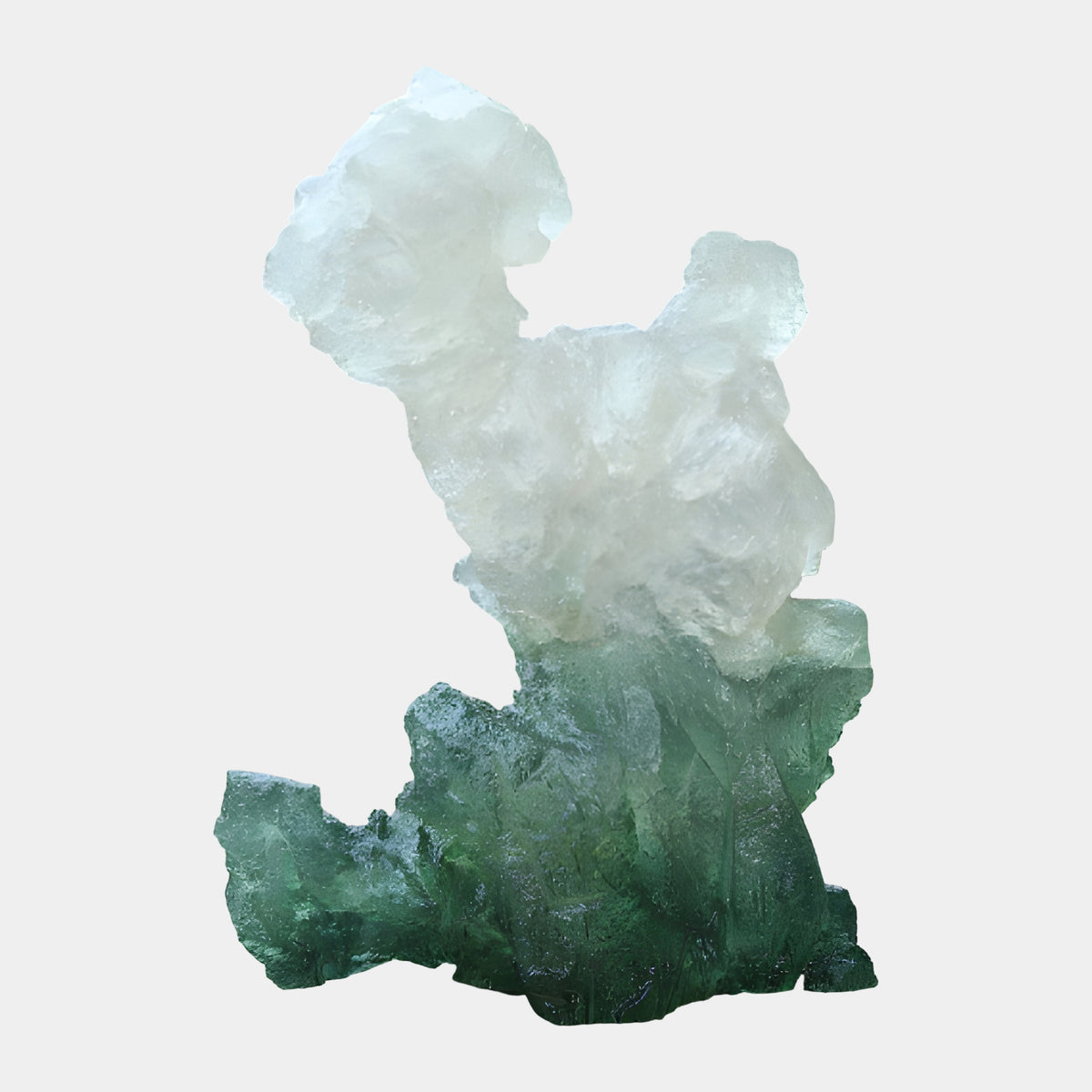 Green & White Frosted Rock Resin Sculpture - 250cm