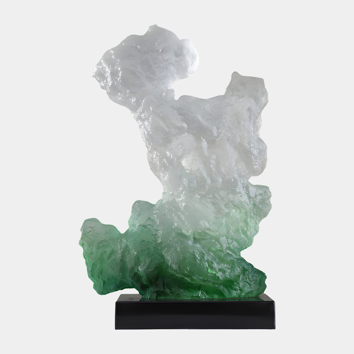 Green & White Frosted Rock Resin Sculpture - 70cm