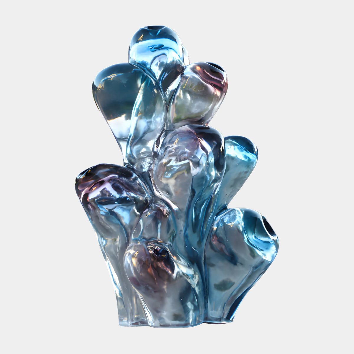 Blue & Violet Drop Cluster Resin Sculpture - 150cm