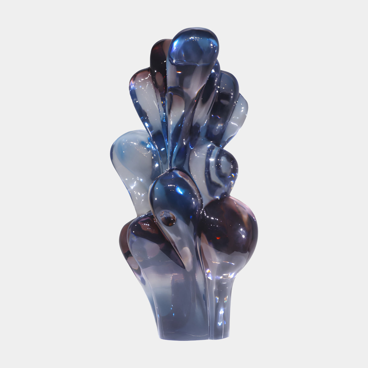 Blue & Purple Teardrop Cluster Resin Sculpture - 75cm