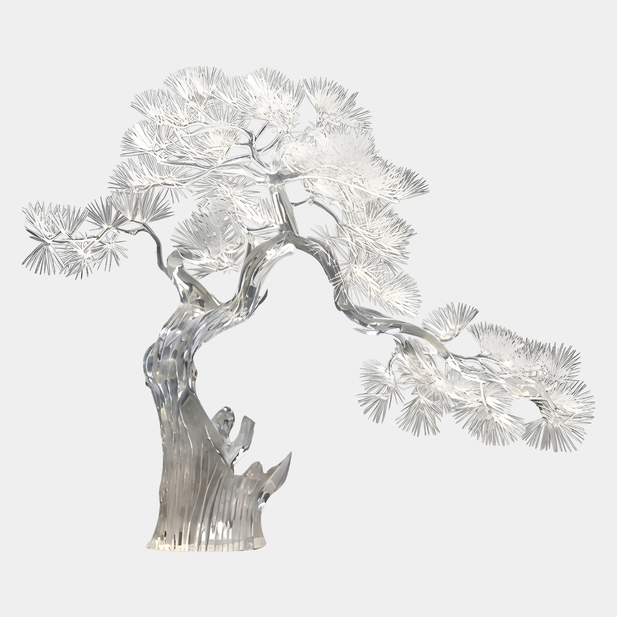 Clear Tiered Pine Resin Sculpture - 220cm