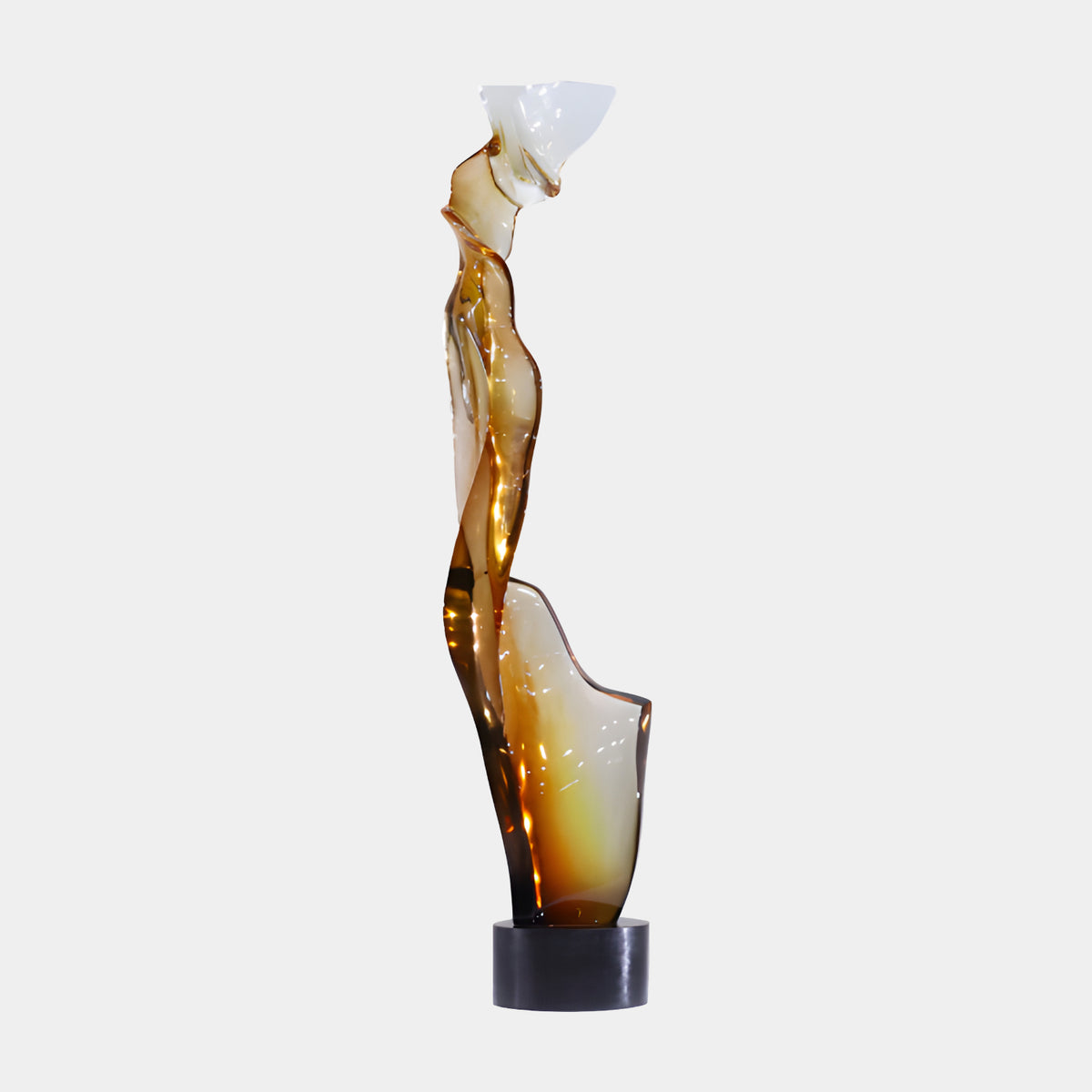 Brown & Cream Draped Figure Resin Sculpture - 120cm
