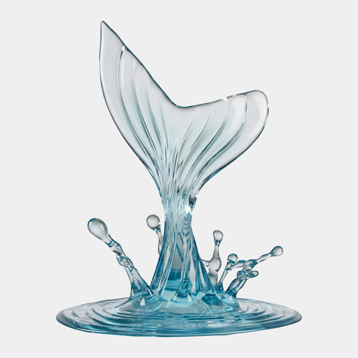 Blue Fluked Tail Resin Sculpture - 120cm