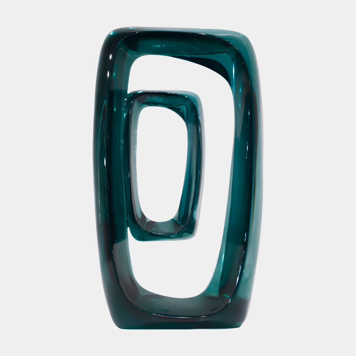 Green Nested Ring Resin Sculpture - 40cm