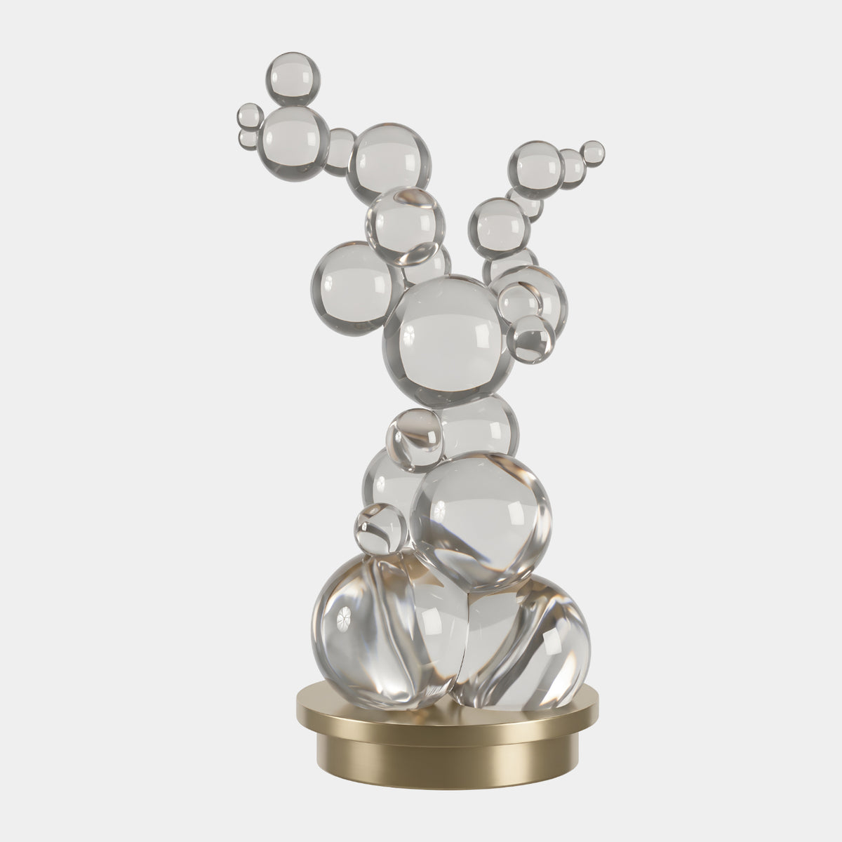 Clear Sphere Cluster Resin Sculpture - 128cm
