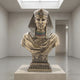 Classical Egyptian Pharaoh Bronze Bust - 80cm