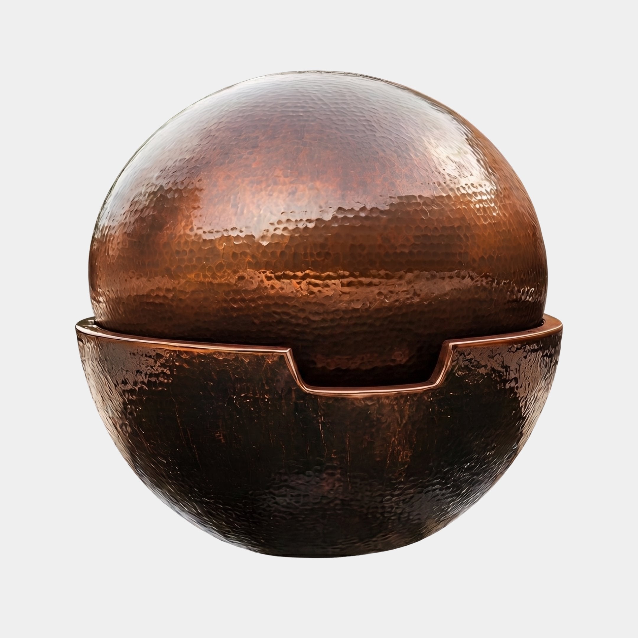 Contemporary Hammered Sphere Ball Bronze Fountain - 60cm