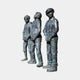 Contemporary Three Boys Peeing Bronze Fountain by Giant Sculptures, 130cm trio of cap-wearing boy figures in dark patina, shown against a plain background.
