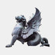 Giant Sculptures Large Classical Dragon-Griffin Hybrid Bronze Fountain 230cm in verdigris patina, rearing with open jaws, bat wings spread, coiled serpentine tail.
