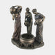 Large Classical Three Draped Figures Fountain by Giant Sculptures, 180cm bronze sculpture of three robed women pouring water from urns into a central basin.