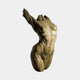 Large Contemporary Abstract Female Torso Bronze Sculpture by Giant Sculptures, 140cm, with warm mid-brown patina and one arm reaching upward, on a plain background.
