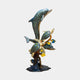Large Contemporary Leaping Dolphin and Reef Bronze Sculpture by Giant Sculptures, with leaping dolphin, sea turtles, and tropical fish in polychrome patina.