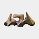 Large Modern Abstract Bronze Sculpture by Giant Sculptures, 94cm, with three interlocking biomorphic forms in warm brown patina on a plain background.