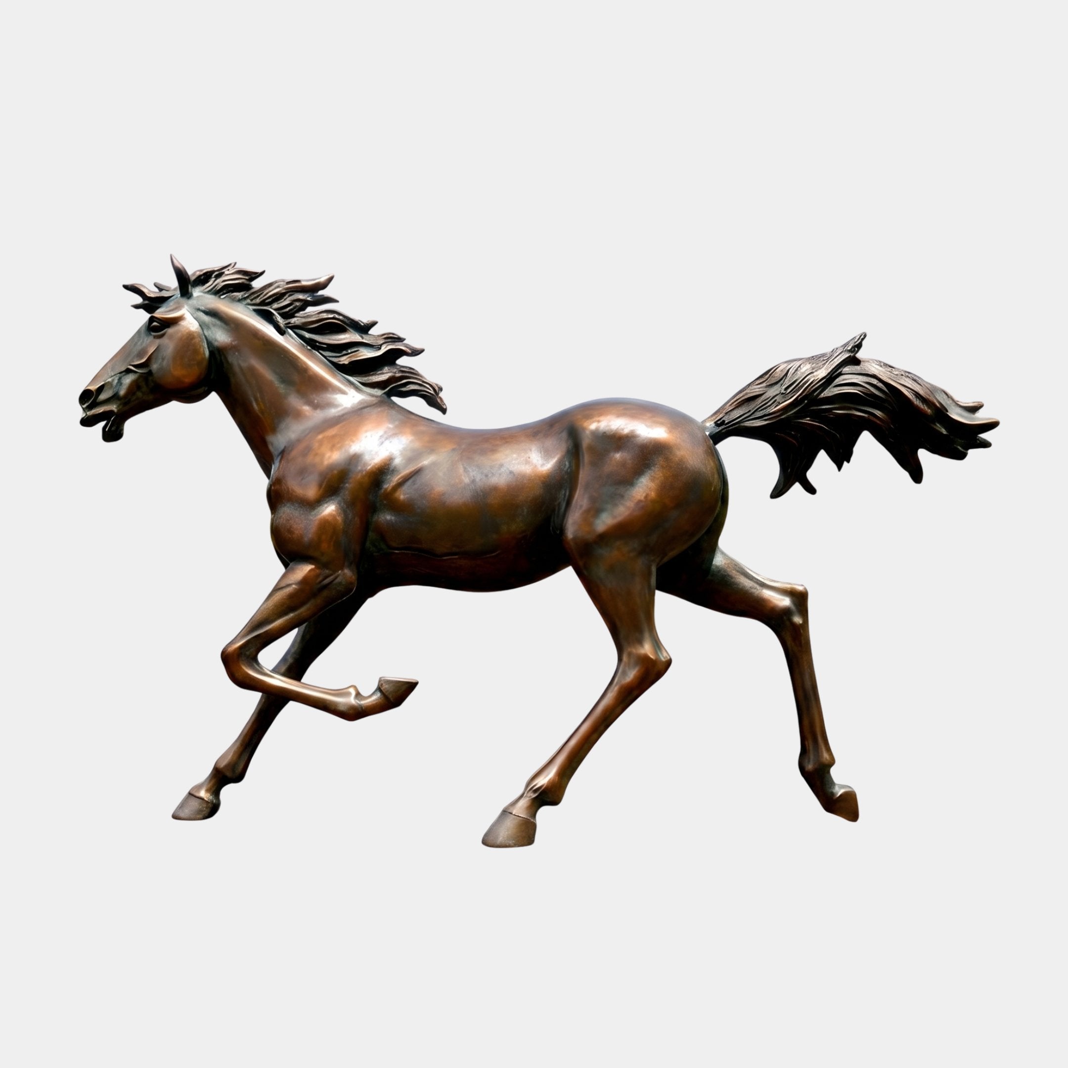 Large Traditional Galloping Horse Bronze Sculpture - 180cm
