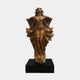 Life-Size Classical Female Angel Bronze Sculpture by Giant Sculptures, winged figure with arms outstretched and head tilted skyward, set on a black base.
