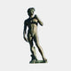 Life-Size Classical Standing David Bronze Statue from Giant Sculptures, 300cm cast bronze figure in contrapposto pose with dark patina on a plain background.
