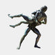 Giant Sculptures Life-Size Classical Wrestlers Bronze Sculpture 210cm, two nude male figures mid-throw with verdigris patina, shown on a plain background.