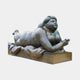 Giant Sculptures Life-Size Contemporary Reclining Woman Bronze Sculpture 200cm, full-figured nude propped on left elbow with dark brown patina, on a rectangular plinth.
