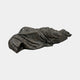 Life-Size Contemporary Robed Figure on Bench Bronze Sculpture by Giant Sculptures, shrouded form with dark patina drapery shown against a plain background.