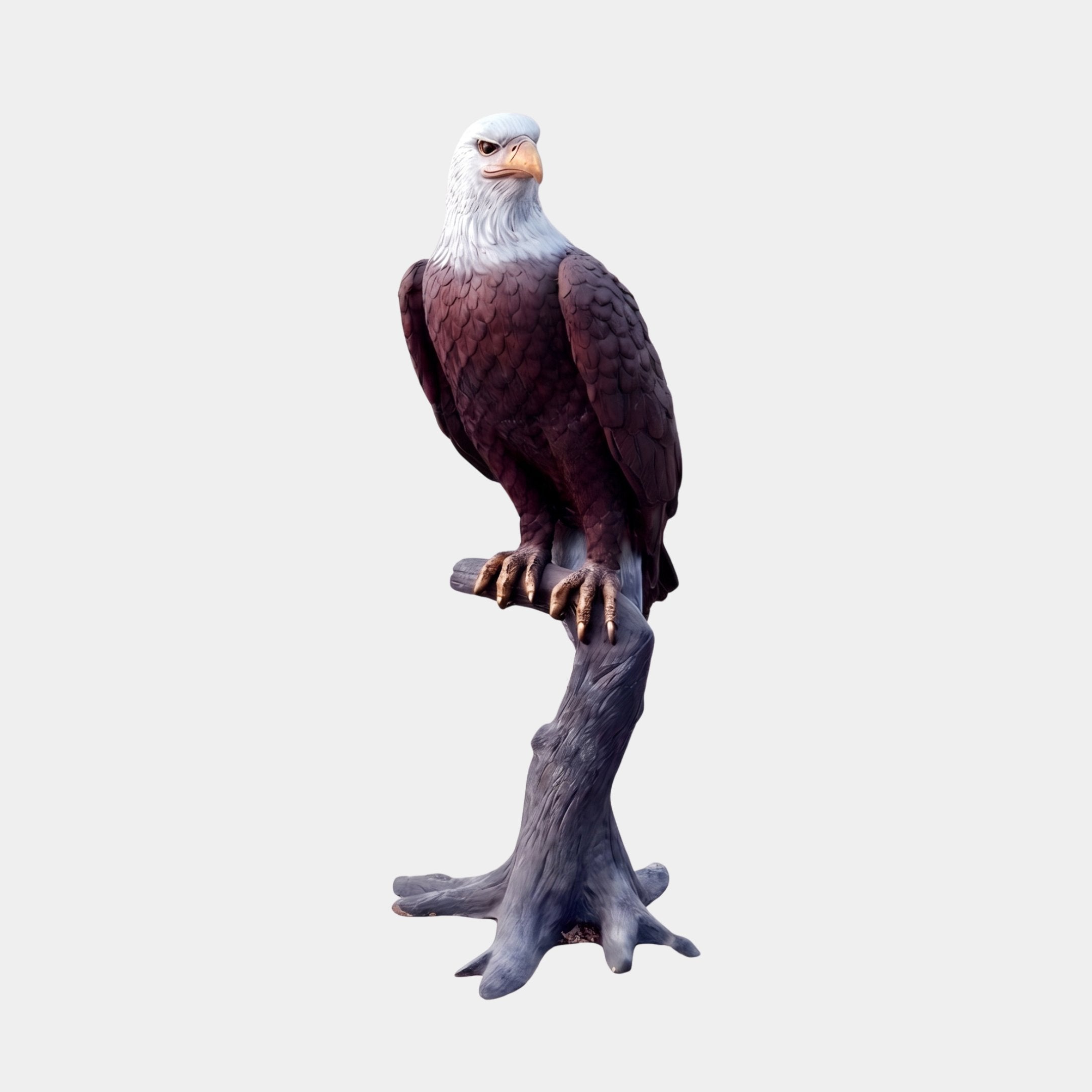 Life-Size Traditional Bald Eagle Bronze Sculpture - 110cm