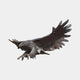 Life-Size Traditional Diving Strike Eagle Bronze Sculpture by Giant Sculptures, wings fully extended and talons spread mid-strike, shown against a plain light background.