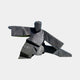 Monumental Abstract Martial Arts Figure Bronze Sculpture by Giant Sculptures, 280cm, in charcoal patina with swept arms in a forward martial stance.