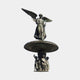 Giant Sculptures Monumental Classical Angel and Cherub Bronze Fountain 550cm with winged angel atop a basin held by four cherubs, verdigris patina, plain background.