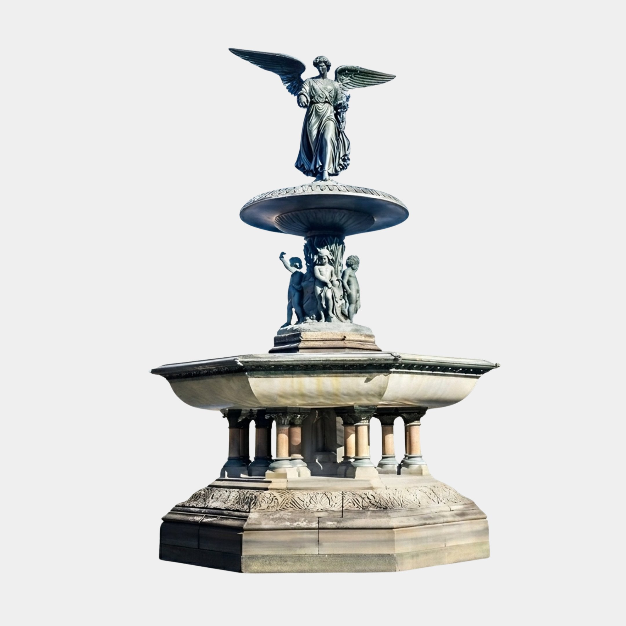 Monumental Classical Angel Bronze Fountain - 800cm