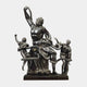 Monumental Classical Laocoön and Sons Bronze Sculpture by Giant Sculptures, 220cm dark patinated group of three struggling figures entwined with serpents on a stepped base.