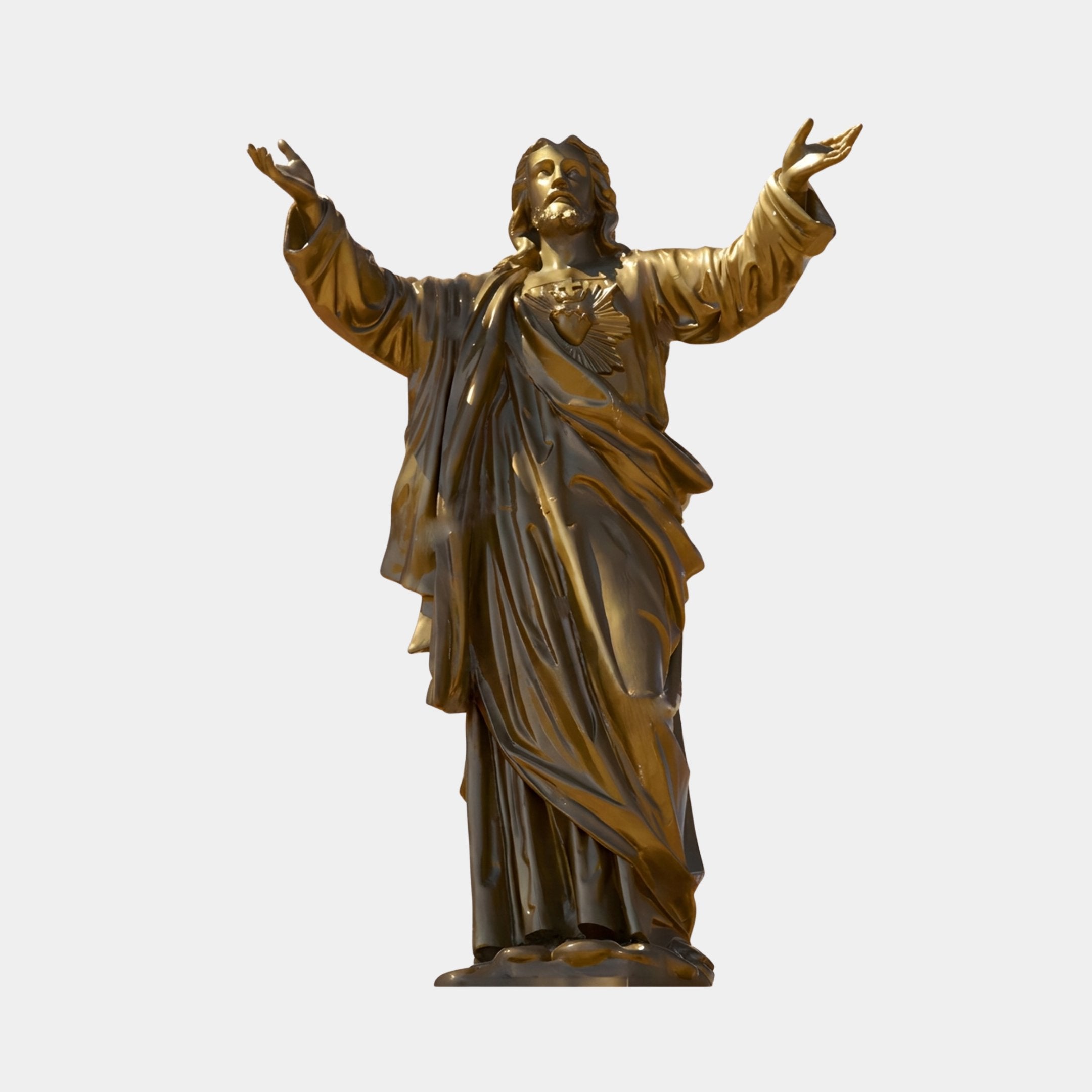 Monumental Classical Sacred Heart Jesus Bronze Statue - 400cm
