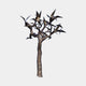 Monumental Contemporary Bird and Tree Bronze Sculpture by Giant Sculptures, with a textured trunk and angular origami-style birds across bare branches.