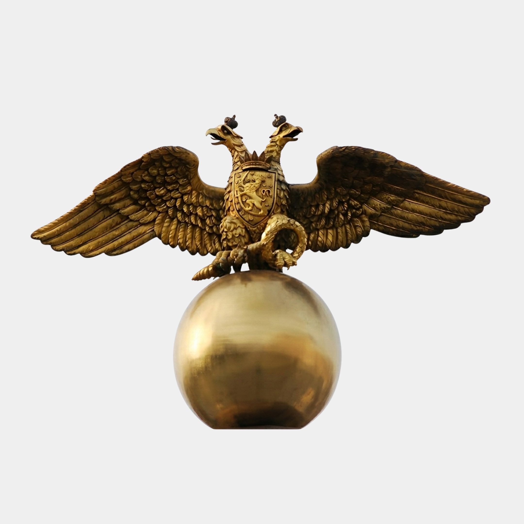 Monumental Heraldic Double-Headed Eagle Bronze Sculpture - 240cm